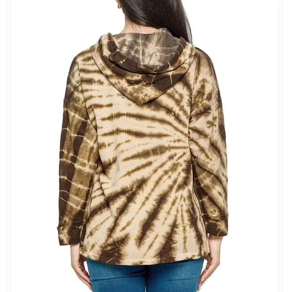 Yak & Yeti Brown Hoodie Boho Pullover Tie Dye. NWT. Various Sizes Available.