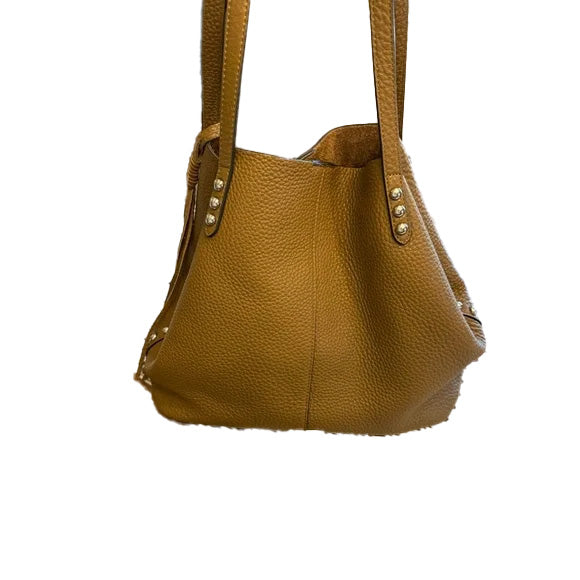 Rebecca Minkoff Studded Brown Pebbled Hobo Shoulder Bag. Excellent Condition.