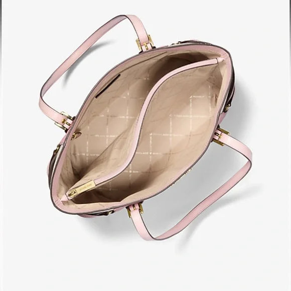 MK Voyager Large Color-Block Signature Logo Tote Bag. Powder Blush Multi. NWT