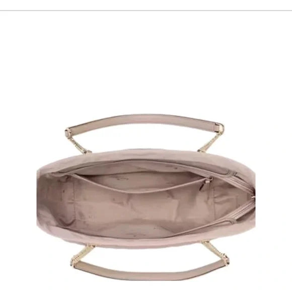 Kate Spade Flower Quilted Fabric Medium Tote Cozy Grey NEW WITH TAGS