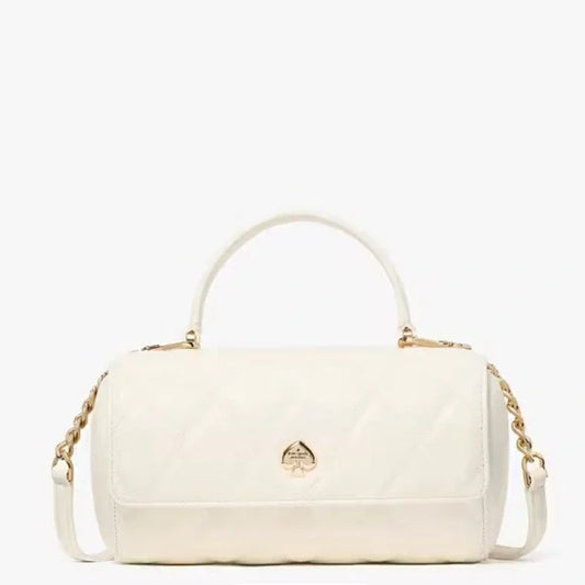 Kate Spade Heart Barrel Quilted Crossbody meringue color. NWT.
