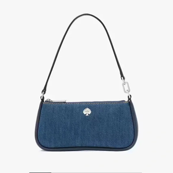 Kate Spade Kayla Denim Convertible wristlet blue multi NWT