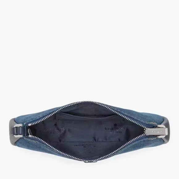 Kate Spade Kayla Denim Convertible wristlet blue multi NWT