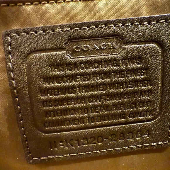 Coach light chestnut jaguar print canvas tote. NWT.