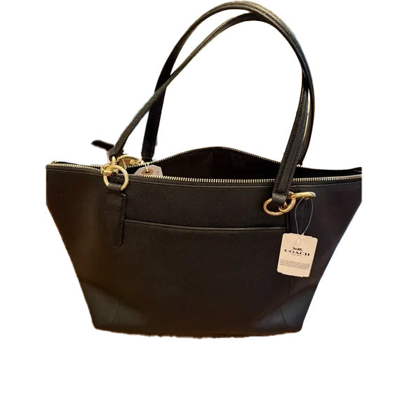Coach Black Signature Ava Tote NWT