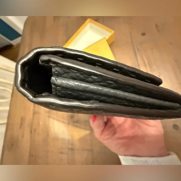 Fendi Continental Cuoio Romano Leather Long Wallet Excellent Condition Box & COA