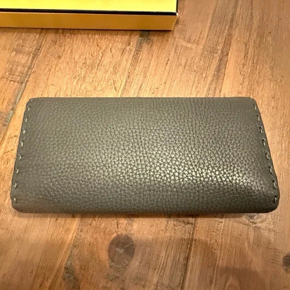 Fendi Continental Cuoio Romano Leather Long Wallet Excellent Condition Box & COA