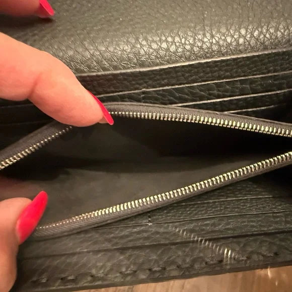 Fendi Continental Cuoio Romano Leather Long Wallet Excellent Condition Box & COA