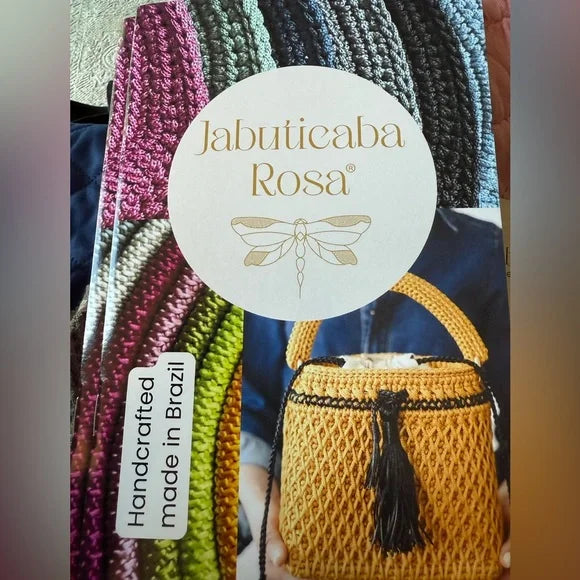 Jabuticaba Rosa Elza Style Handcrafted Bag. Made In Brazil. Unique. New Item.