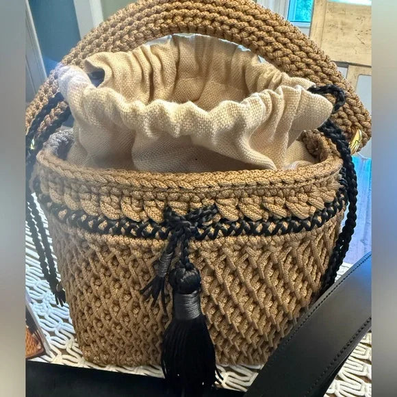 Jabuticaba Rosa Elza Style Handcrafted Bag. Made In Brazil. Unique. New Item.