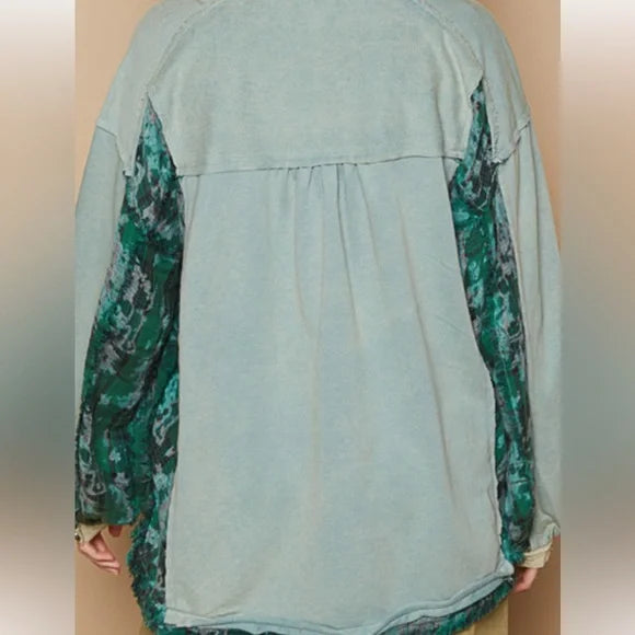 Pol Teal Sage Button Down Shirt. Various Sizes. NWT.