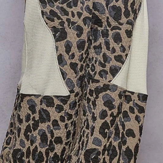 Pol Taupe Leopard Print Pants. Various Sizes. NWT.