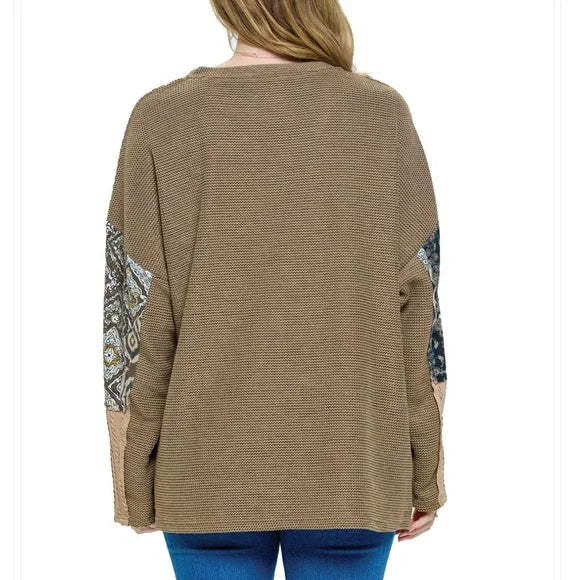 Yak & Yeti Pullover Top Boho Patchwork Textured. Various Sizes. NWT.