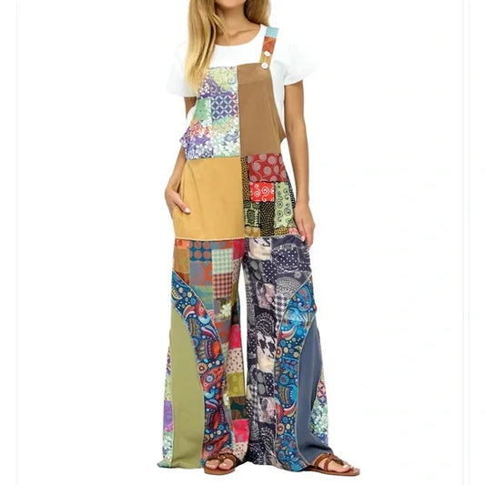 Yak & Yeti Multicolor Overall Hippie Boho Floral Patchwork. NWT. Various Sizes.