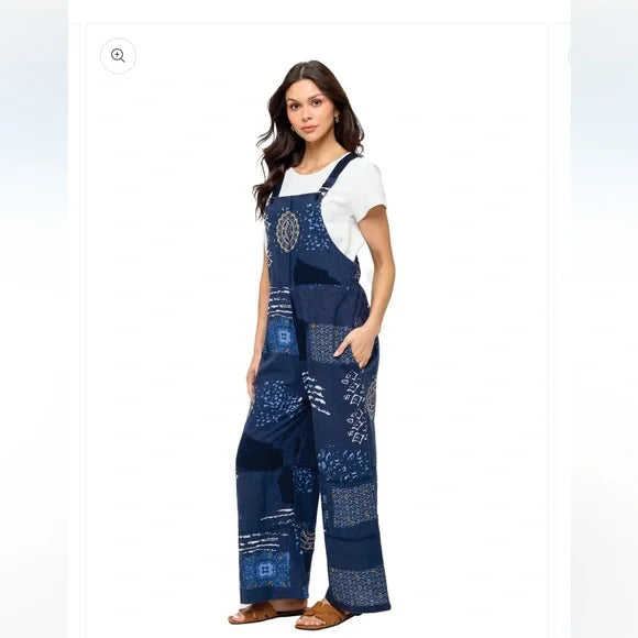 Yak & Yeti Overall Boho Mandala Floral Print. NWT. Various Sizes.